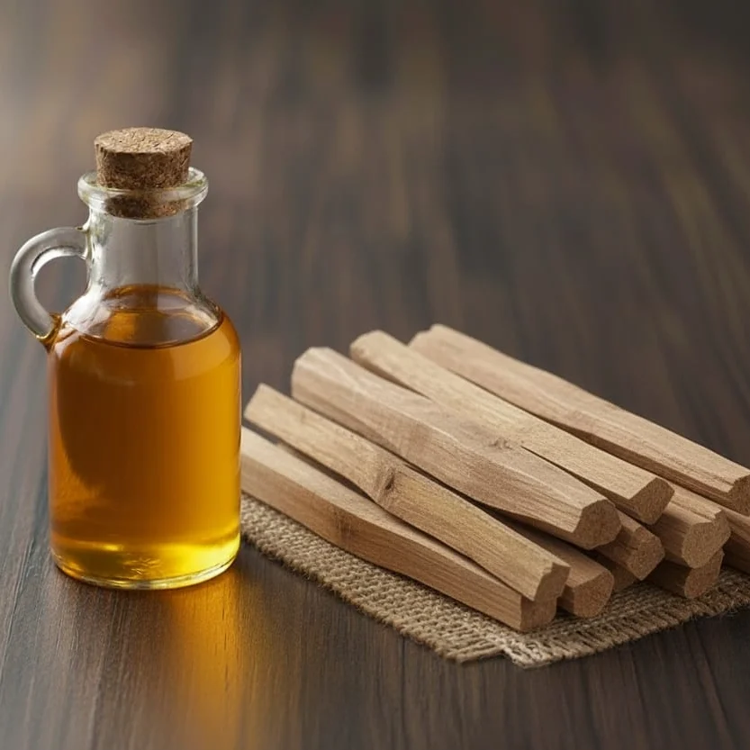 Sandalwood oil image generated by Gemini